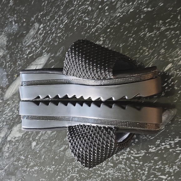 BRAND NEW JUICY COUTURE OPEN TOE RHINESTONE  PLATFORM  SANDALS R3 - Picture 10 of 16